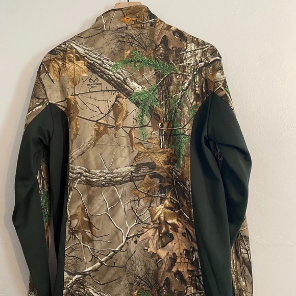 Habitat Realtree Hunting Quarter Zip Forest Green Performance Jacket MEDIUM - Picture 6 of 8